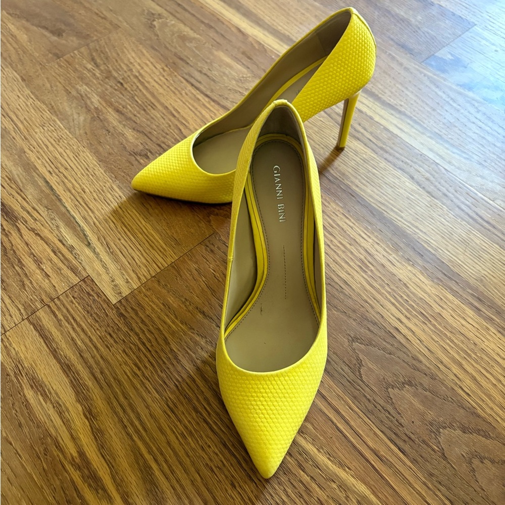 Gianni Bini Bright Yellow Stiletto Heels